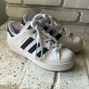Adidas Superstar Bonega White Sneakers 7.5